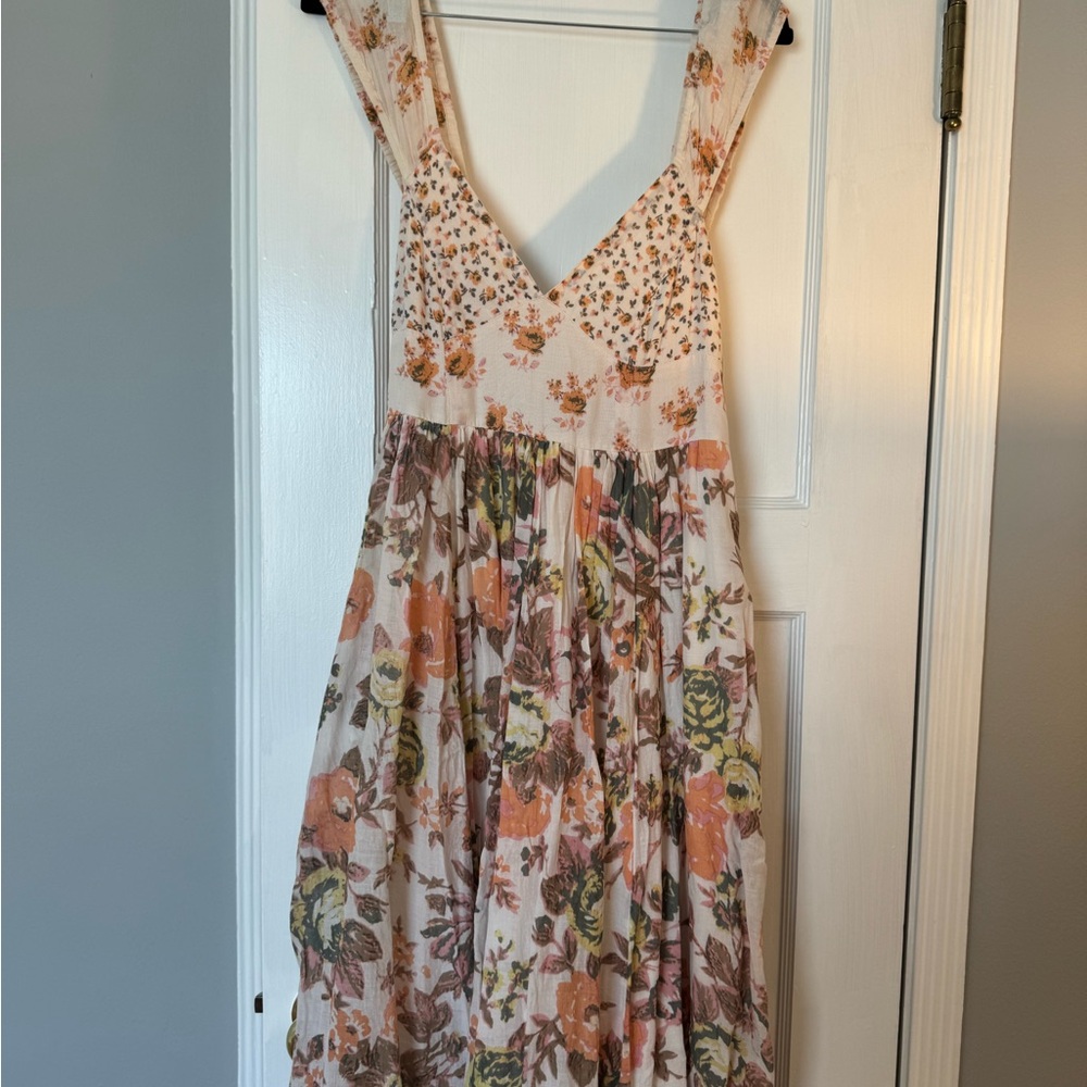 Free People Multicolor Floral Midi Dress